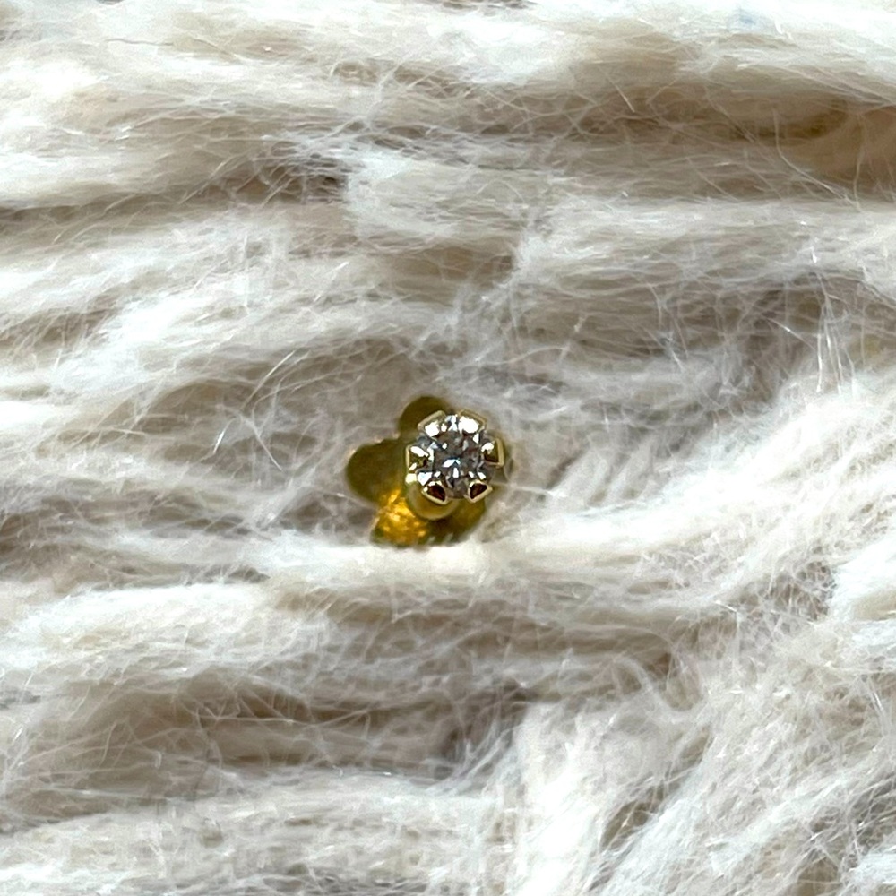 Adina’s Tiny Diamond Threader Stud